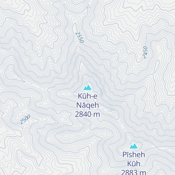 Map of Kūh-e Nāqeh