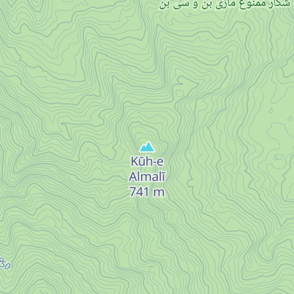 Map of Kūh-e Almalī
