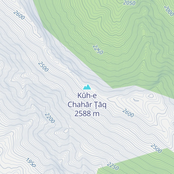 Map of Kūh-e Chahār Ţāq