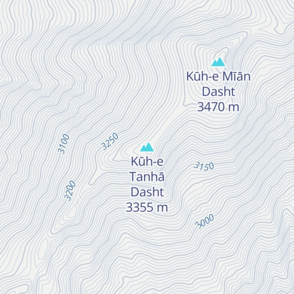 Map of Kūh-e Tanhā Dasht