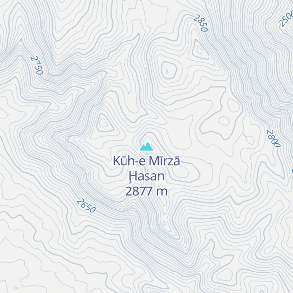 Map of Kūh-e Mīrzā Ḩasan