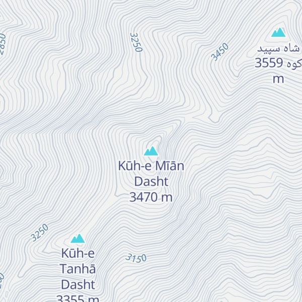 Map of Kūh-e Mīān Dasht
