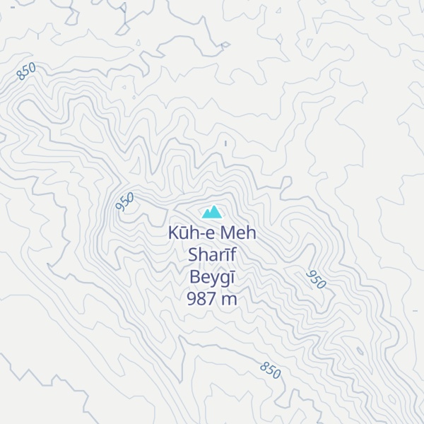Map of Kūh-e Meh Sharīf Beygī