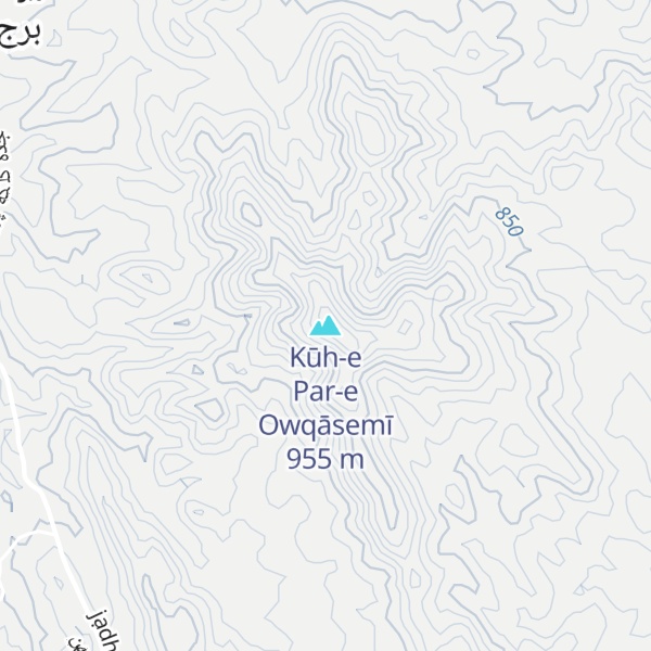 Map of Kūh-e Par-e Owqāsemī