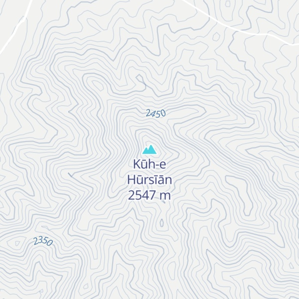 Map of Kūh-e Hūrsīān