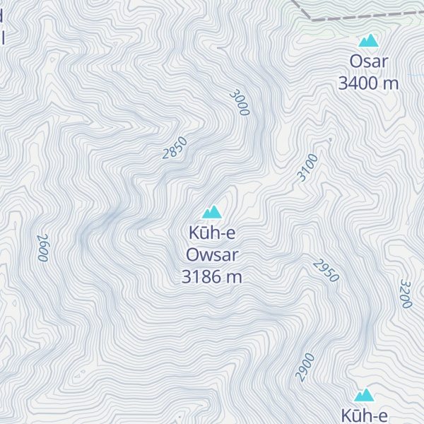 Map of Kūh-e Owsar