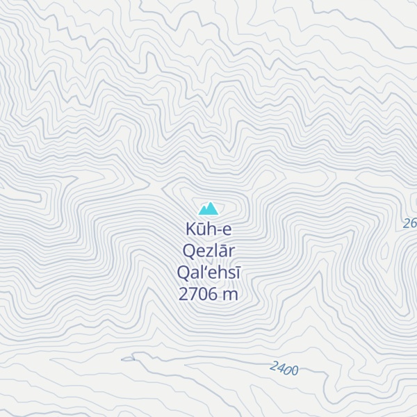 Map of Kūh-e Qezlār Qal‘ehsī