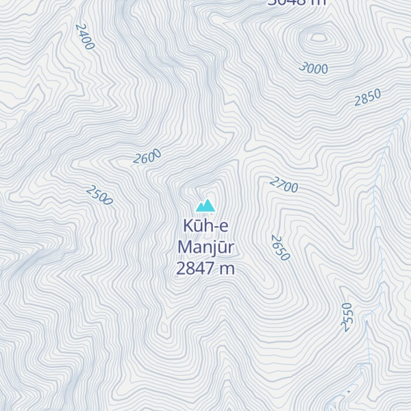 Map of Kūh-e Manjūr