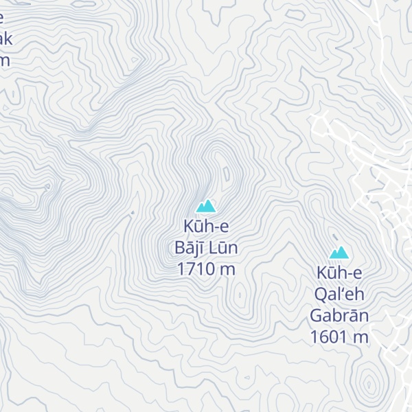 Map of Kūh-e Bājī Lūn