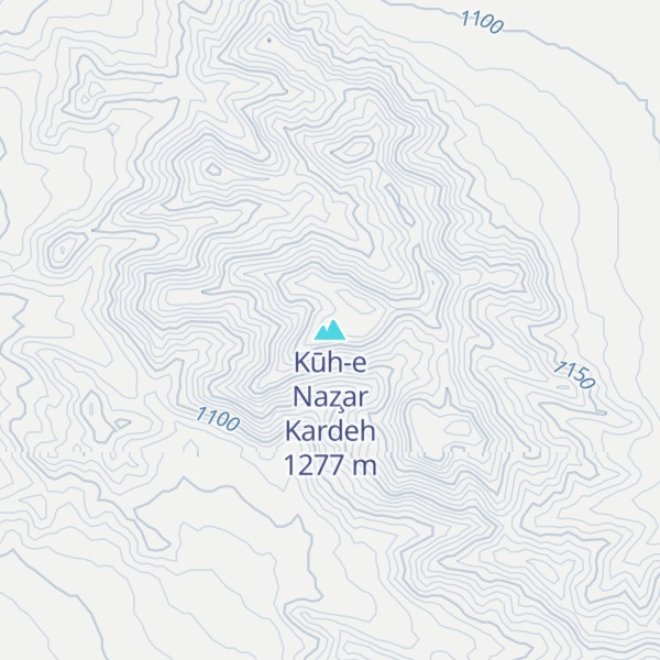 Map of Kūh-e Naz̧ar Kardeh