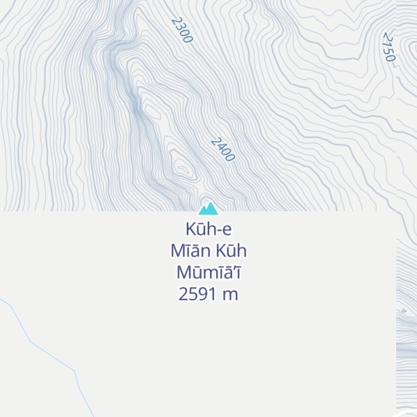Map of Kūh-e Mīān Kūh Mūmīā’ī