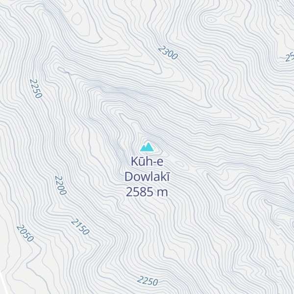 Map of Kūh-e Dowlakī