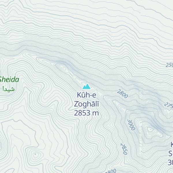 Map of Kūh-e Z̄oghālī
