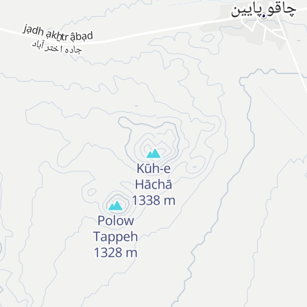 Map of Kūh-e Hāchā