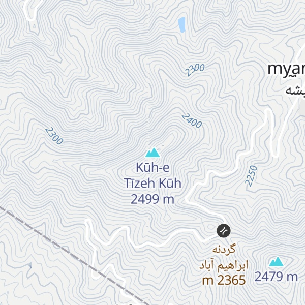 Map of Kūh-e Tīzeh Kūh