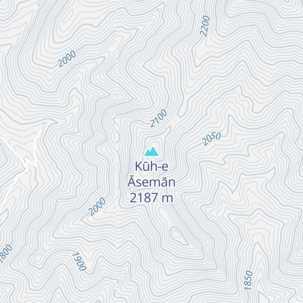 Map of Kūh-e Āsemān