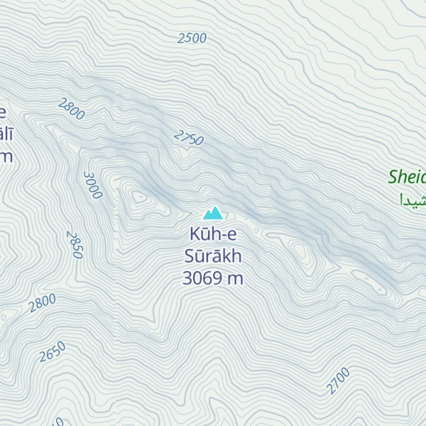 Map of Kūh-e Sūrākh