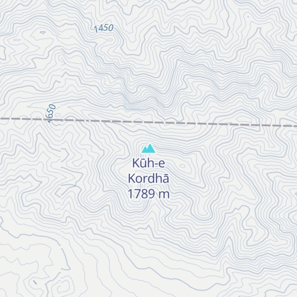 Map of Kūh-e Kordhā