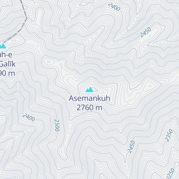 Map of Asemankuh