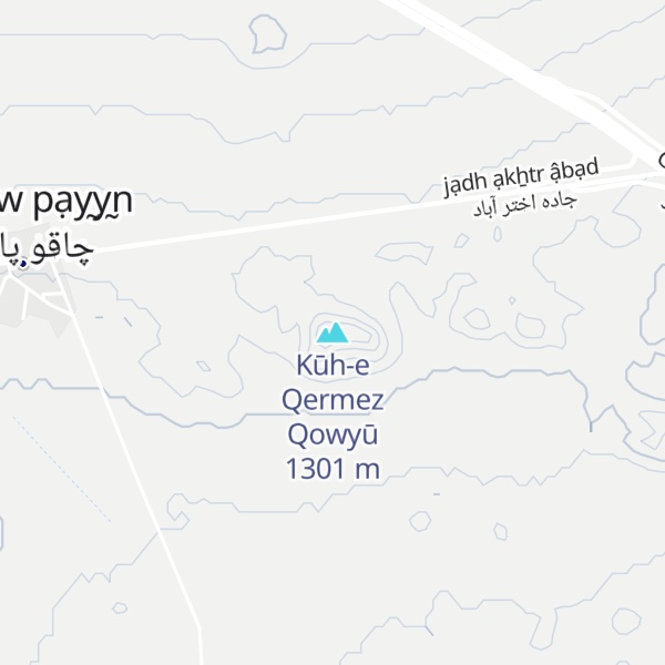 Map of Kūh-e Qermez Qowyū