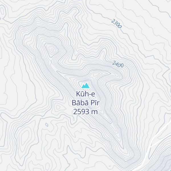 Map of Kūh-e Bābā Pīr