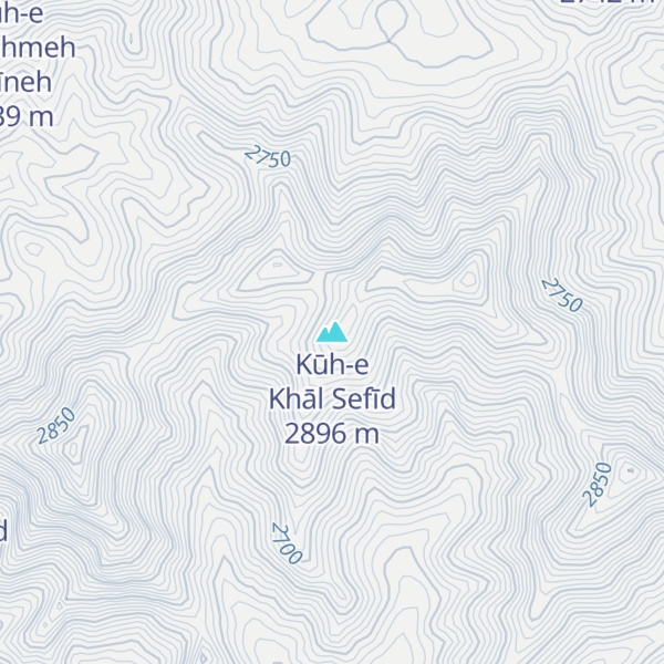 Map of Kūh-e Khāl Sefīd