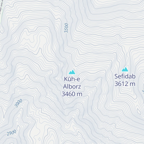 Map of Kūh-e Alborz