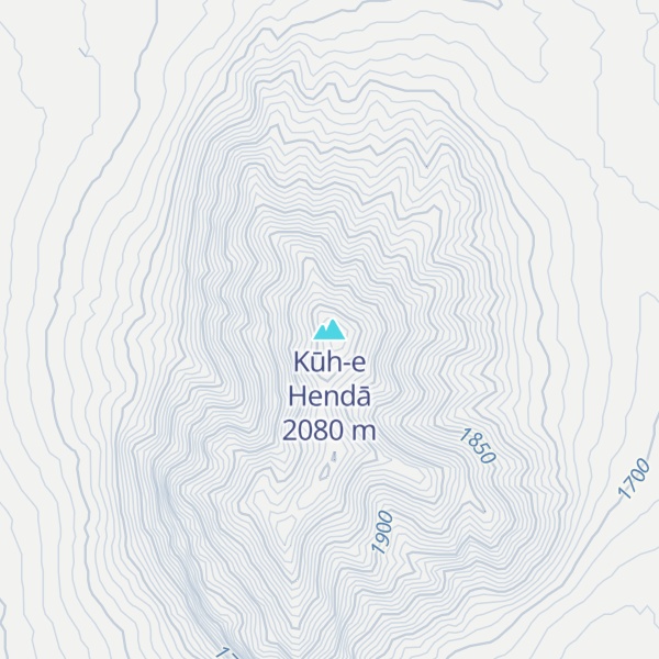 Map of Kūh-e Hendā