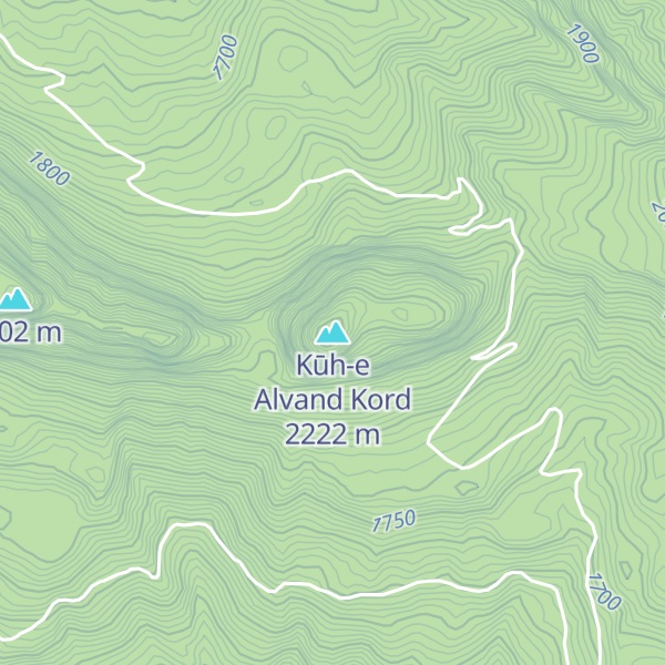 Map of Kūh-e Alvand Kord