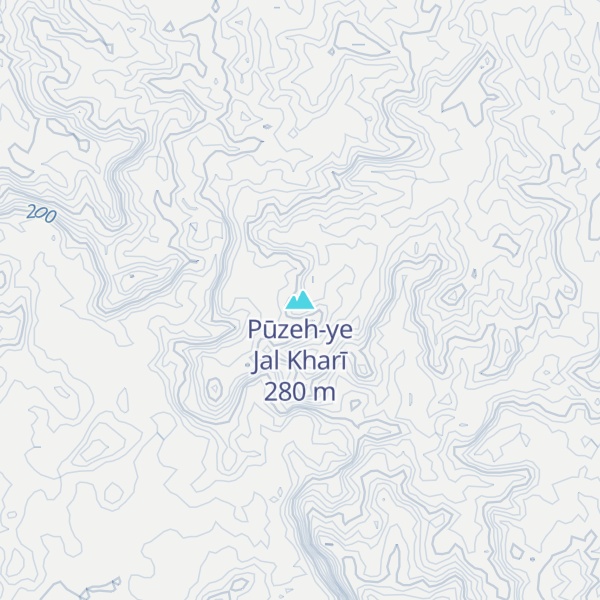 Map of Pūzeh-ye Jal Kharī