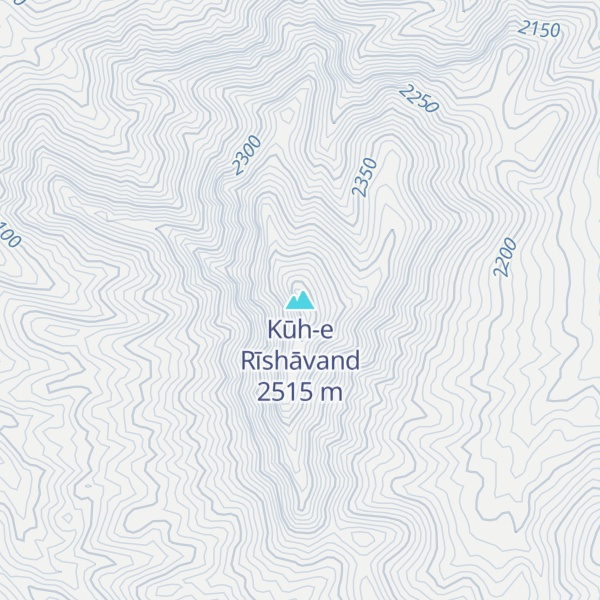 Map of Kūh-e Rīshāvand