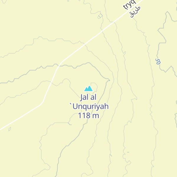 Map of Jal al `Unquriyah