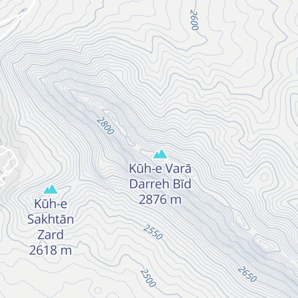 Map of Kūh-e Bar Āftāb