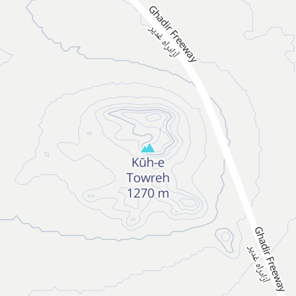 Map of Kūh-e Towreh
