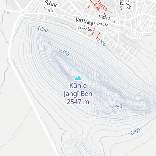 Map of Kūh-e Jangī Ben
