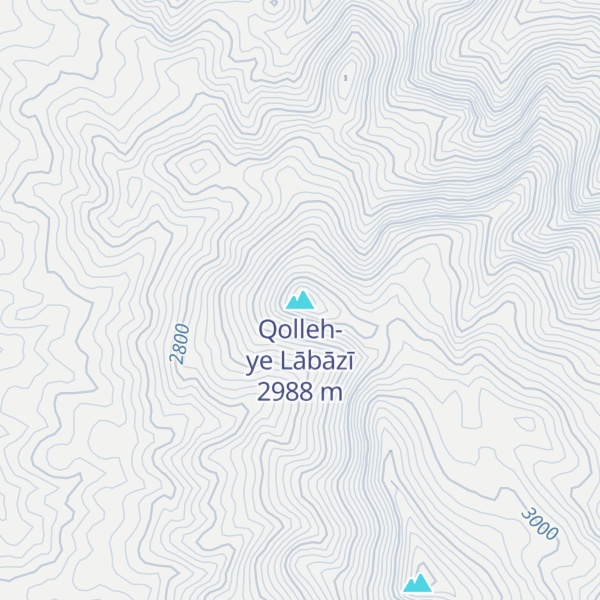 Map of Qolleh-ye Lābāzī