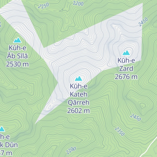 Map of Kūh-e Kateh Qārreh