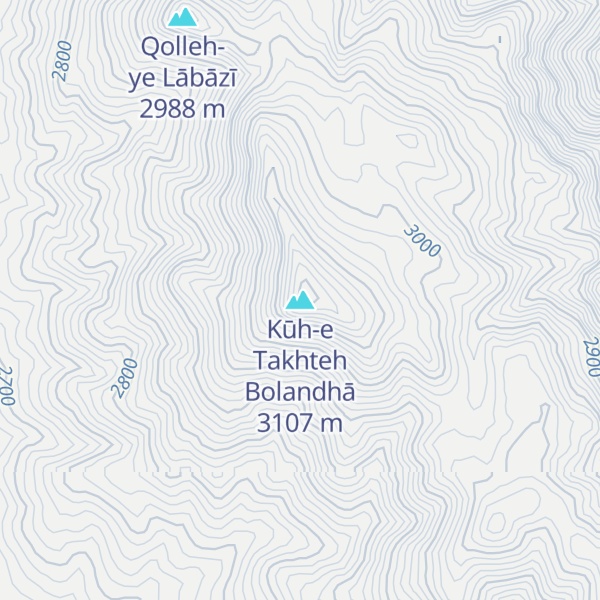 Map of Kūh-e Takhteh Bolandhā