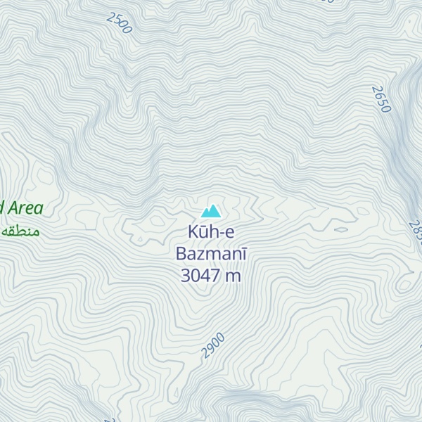 Map of Kūh-e Bazmanī