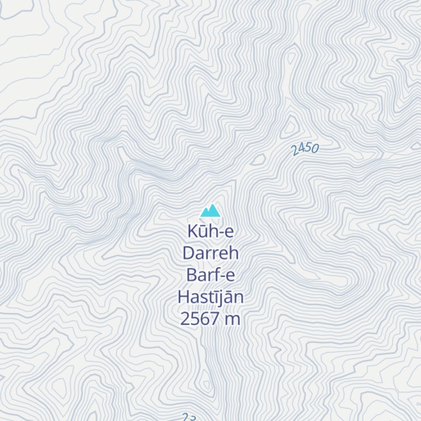 Map of Kūh-e Darreh Barf-e Hastījān
