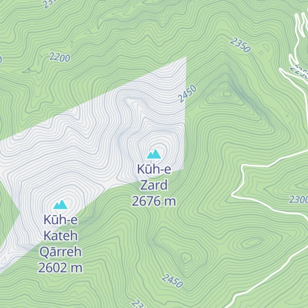 Map of Kūh-e Zard