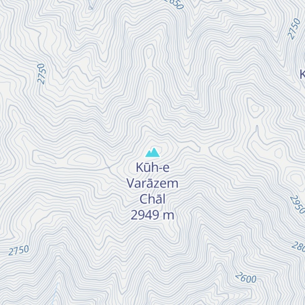Map of Kūh-e Varāzem Chāl