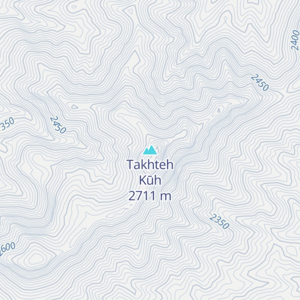 Map of Takhteh Kūh