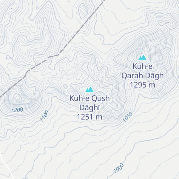 Map of Kūh-e Qūsh Dāghī