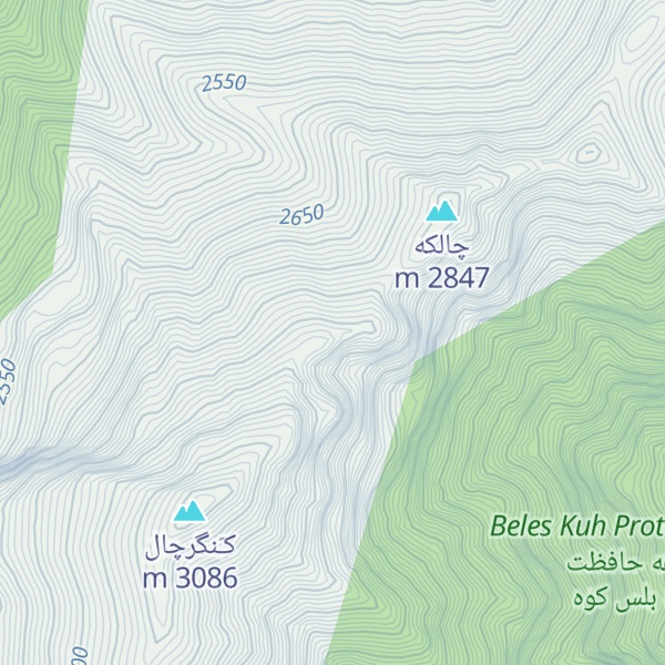 Map of Kūh-e Chālakī