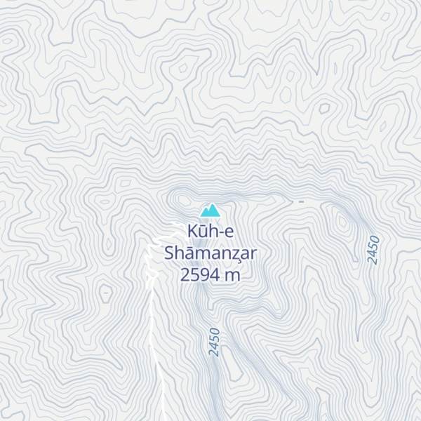 Map of Kūh-e Shāmanz̧ar