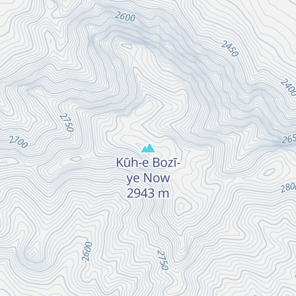 Map of Kūh-e Bozī-ye Now