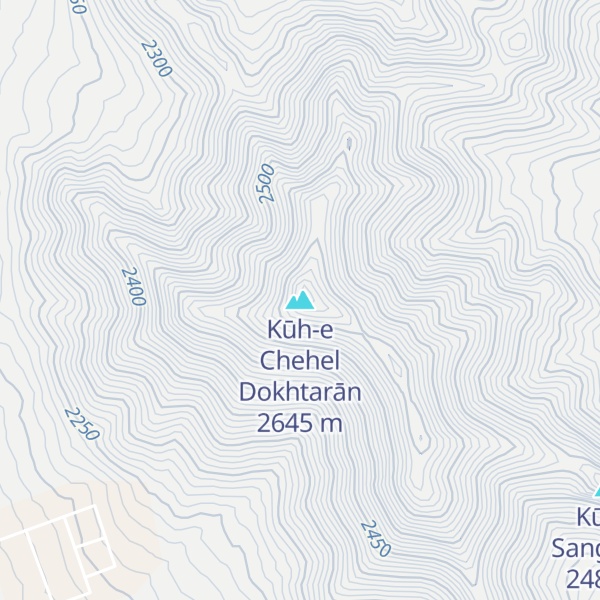 Map of Kūh-e Chehel Dokhtarān