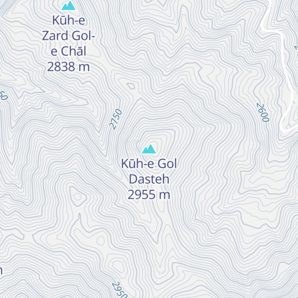 Map of Kūh-e Gol Dasteh