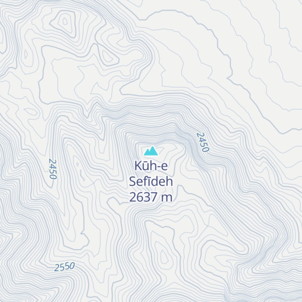 Map of Kūh-e Sefīdeh